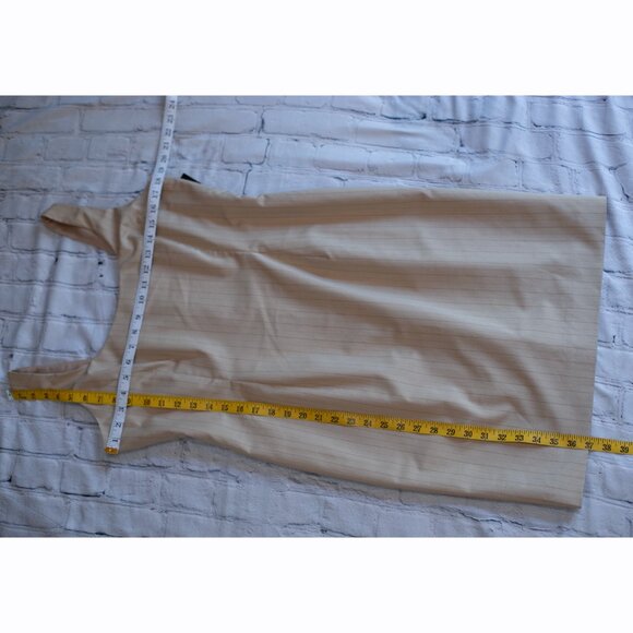 Jones New York Set Suit Dress and Blazer Jacket Striped Petite Tan Beige Size 12 - Picture 8 of 15